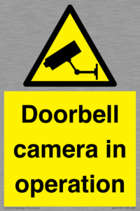 Doorbell camera in operation